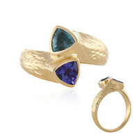 Gouden ring met een tanzaniet (de Melo)