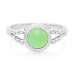Zilveren ring met een keizerlijk chrysopraas