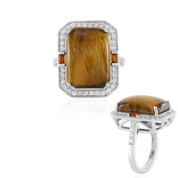 Zilveren ring met een tijgeroog