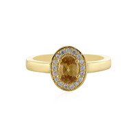 Zilveren ring met een Champagne Zirkoon