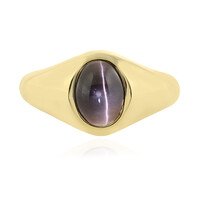 Zilveren ring met een kattenoog-sillimaniet