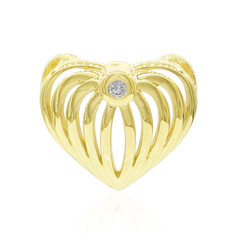 Zilveren hanger met een I1 (G) Diamant