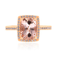 Gouden ring met een AAA morganiet
