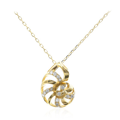 Gouden halsketting met SI2 (H) Diamanten