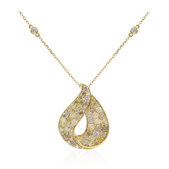 Gouden halsketting met SI2 Fancy Diamanten (CIRARI)