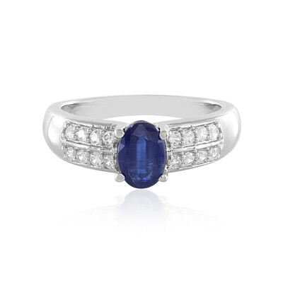 Zilveren ring met een kyaniet