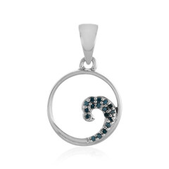 Zilveren hanger met I3 Champagne Diamanten