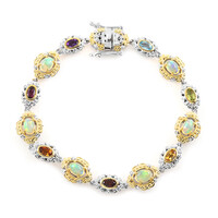 Zilveren armband met Welo-opalen (Gems en Vogue)