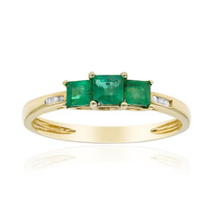 Gouden ring met een AAA Zambia smaragd (CIRARI)