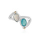 Zilveren ring met een Blauwe Ethiopische Opaal (Granulieren)