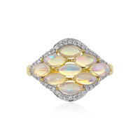 Zilveren ring met Welo-opalen