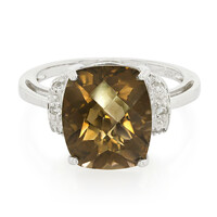 Zilveren ring met een rookkwarts
