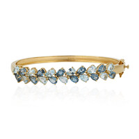 Zilveren armband met hemel-blauwe topaasstenen
