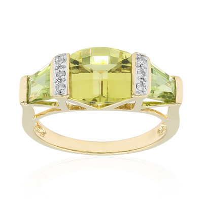 Gouden ring met een limoen citrien