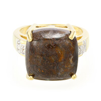 Zilveren ring met een dinosaurus kwarts