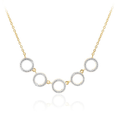 Zilveren halsketting met I3 (I) Diamanten