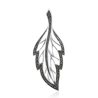 Zilveren hanger met marcasieten