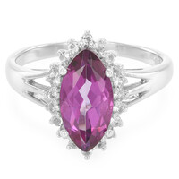 Zilveren ring met een druiven-topaas