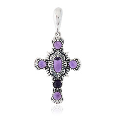 Zilveren hanger met een Zambia-amethist (Desert Chic)