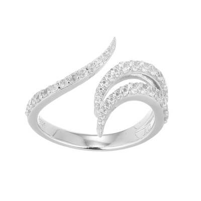 Zilveren ring met zirkonen