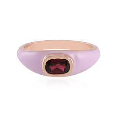 Zilveren ring met een framboos rhodoliet