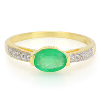 Zilveren ring met een Bahia-smaragd
