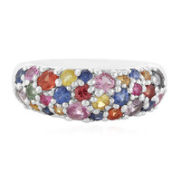 Zilveren ring met saffieren