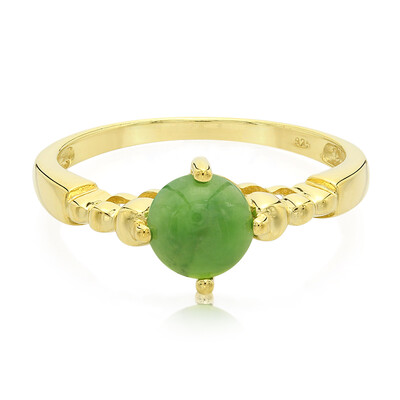 Zilveren herenring met een keizerlijk chrysopraas