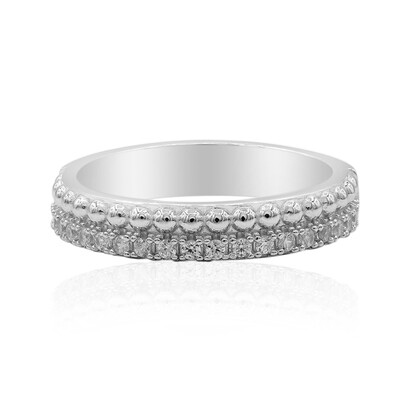 Zilveren ring met zirkonen