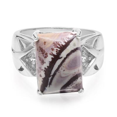 Zilveren ring met een Sonora Dendrieten Jaspis