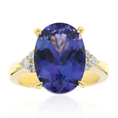 Gouden ring met een AAA tanzaniet (CIRARI)