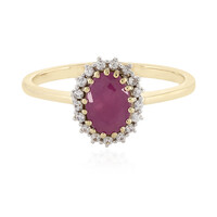 Gouden ring met een robijn