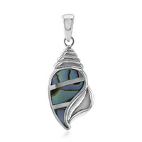 Zilveren hanger met Abalone schelpen