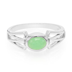 Zilveren ring met een keizerlijk chrysopraas