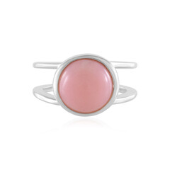 Zilveren ring met een roze opaal