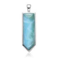 Zilveren hanger met een larimar