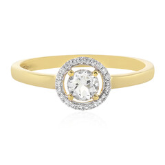 Zilveren ring met een witte topaas