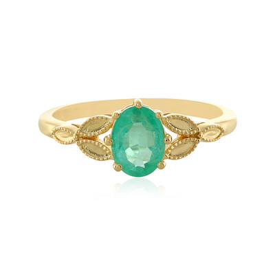 Zilveren ring met een Russische smaragd