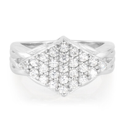 Zilveren ring met zirkonen