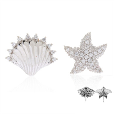 Zilveren oorbellen met zirkonen (Dallas Prince Designs)