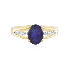 Zilveren ring met een Madagaskar Blauwe Saffier
