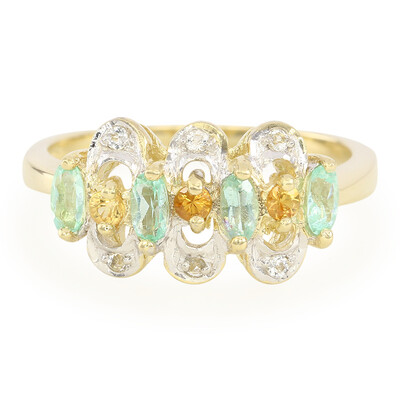 Gouden ring met Braziliaanse Paraiba toermalijnen