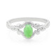 Zilveren ring met een keizerlijk chrysopraas
