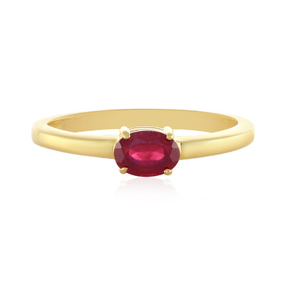 Zilveren ring met een Madagaskar Robijn