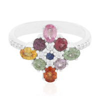 Zilveren ring met saffieren