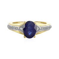 Zilveren ring met een Madagaskar Blauwe Saffier