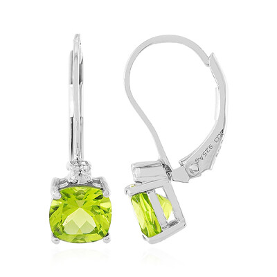Zilveren oorbellen met Jilin Peridoten
