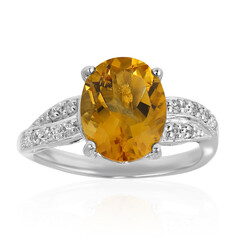 Zilveren ring met een citrien