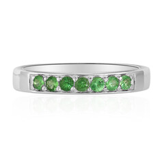 Zilveren ring met tsavorieten
