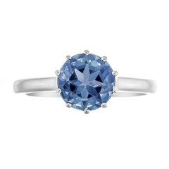 Gouden ring met een Londen-blauwe topaas
